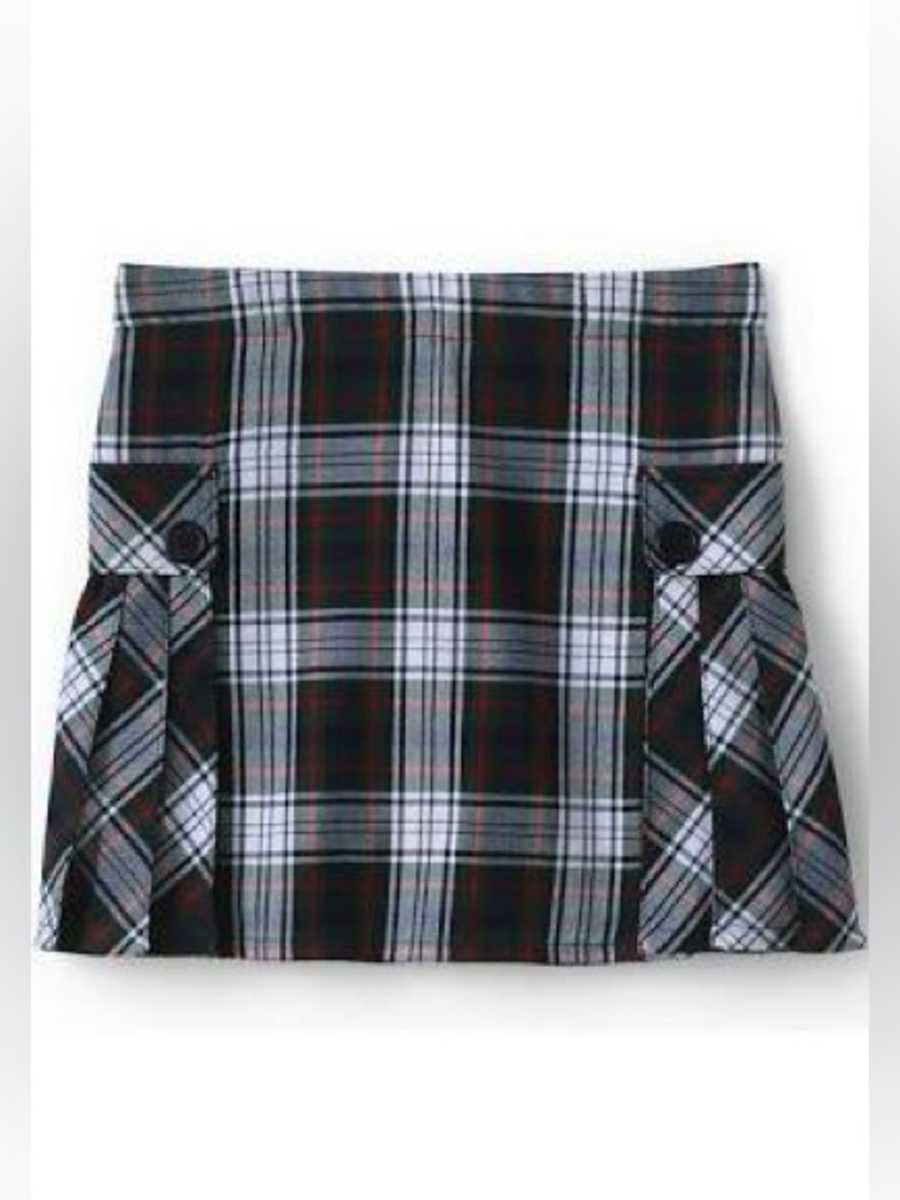 bundle of 3 Lands' End School Uniform Plaid Skort - white plaid size 5, 6s, 8